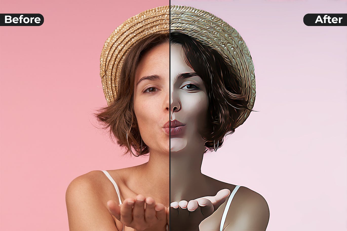 油画照片特效PS图层样式 Oil Painting Photo Effect 插件预设 sucaiwan.com