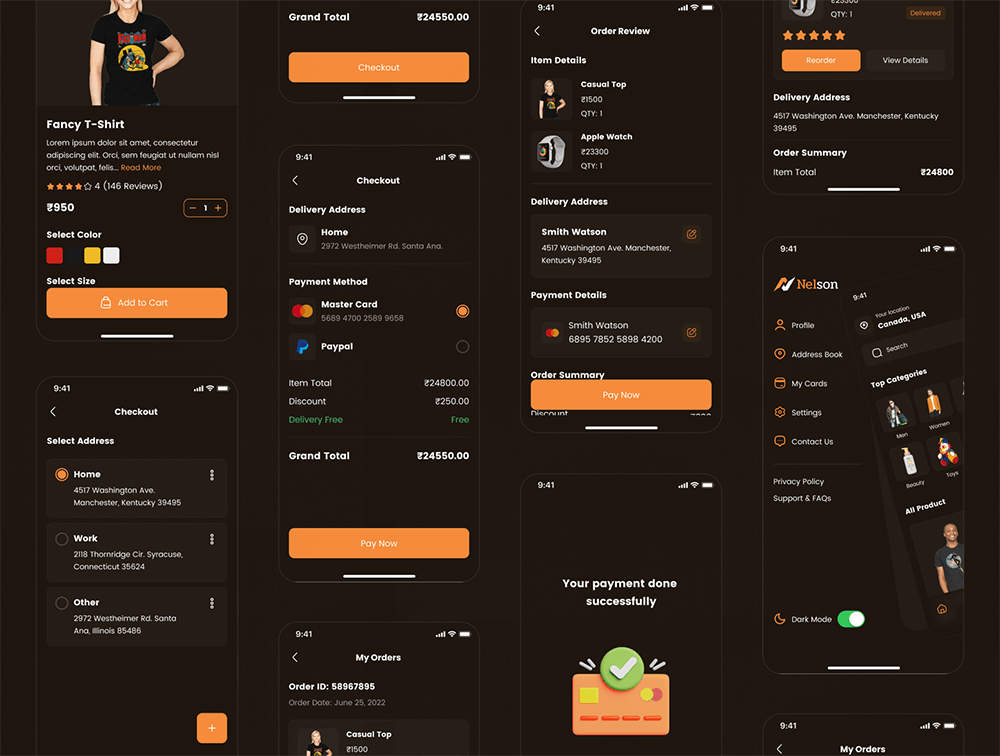 电子商务App应用程序UI套件 APP UI sucaiwan.com