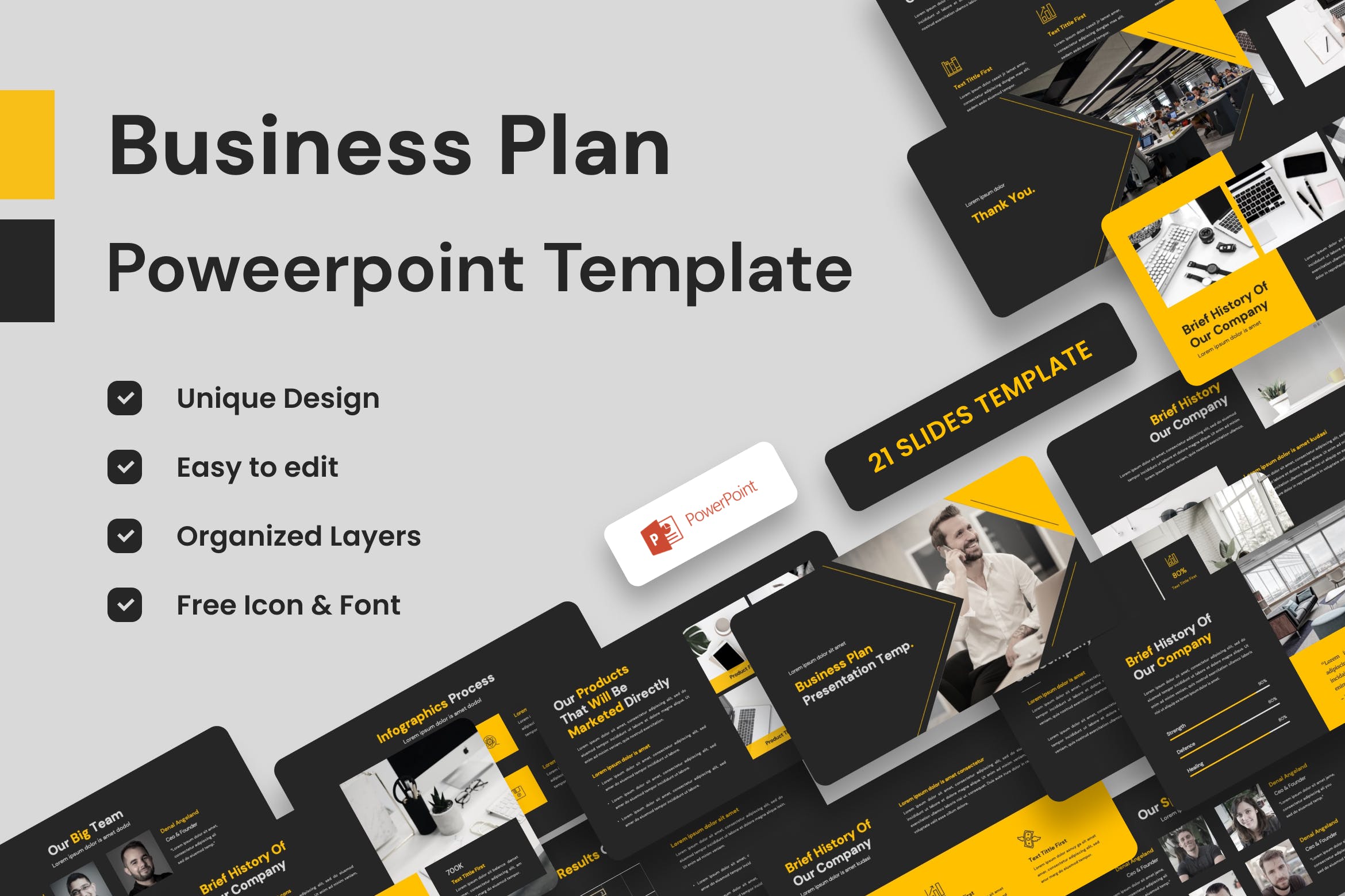商业计划PowerPoint演示模板 Business Plan Presentation Template – Powerpoint 幻灯图表 sucaiwan.com