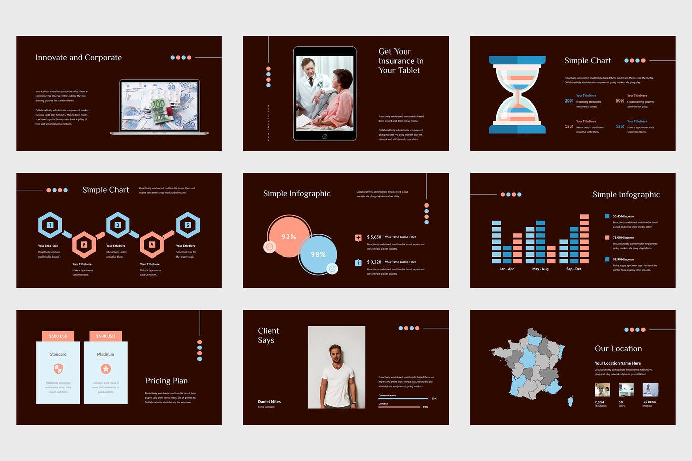 健康保险业务Powerpoint模板 Imunza – Health Insurance Powerpoint Template 幻灯图表 第5张-素材湾丨精选海外优质设计素材资源 健康保险业务Powerpoint模板 Imunza – Health Insurance Powerpoint Template 幻灯图表 sucaiwan.com