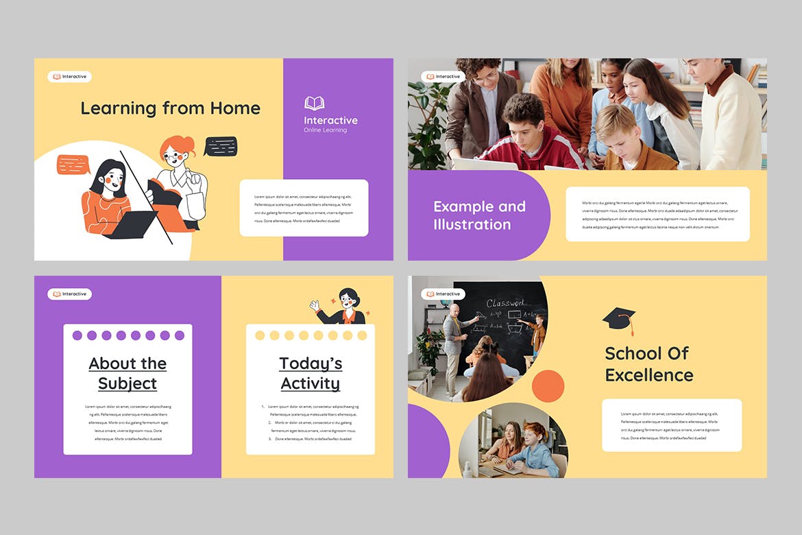 学校教育PPT幻灯片设计模板 Education Powerpoint Template 幻灯图表 sucaiwan.com