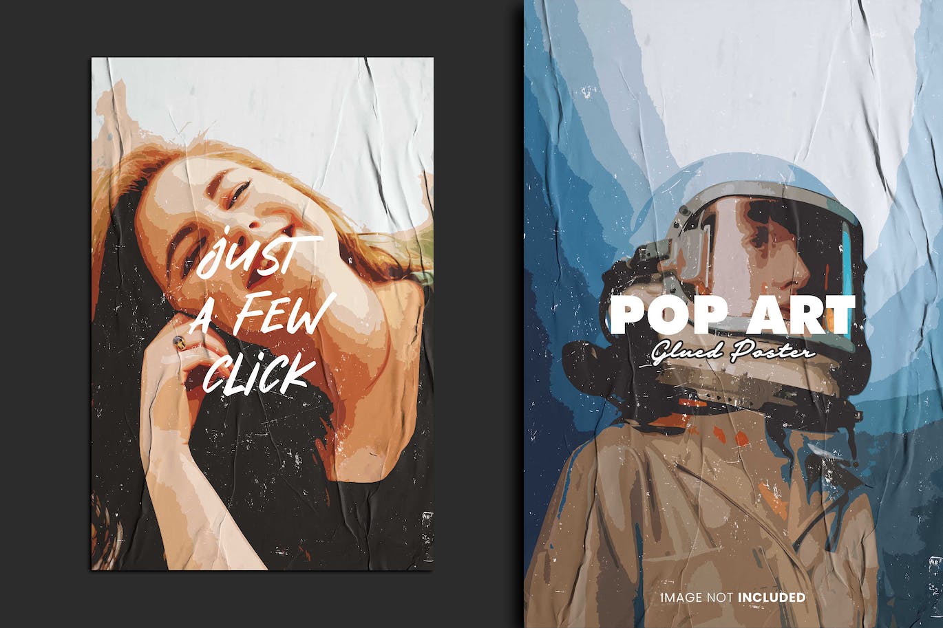 波普艺术胶纸照片特效PS图层样式 Pop Art Glued Paper Photo Effect 插件预设 sucaiwan.com