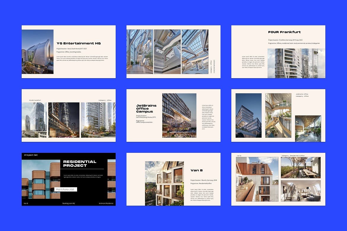 建筑体系结构Powerpoint模板 Balok – Architecture PowerPoint Template 幻灯图表 sucaiwan.com