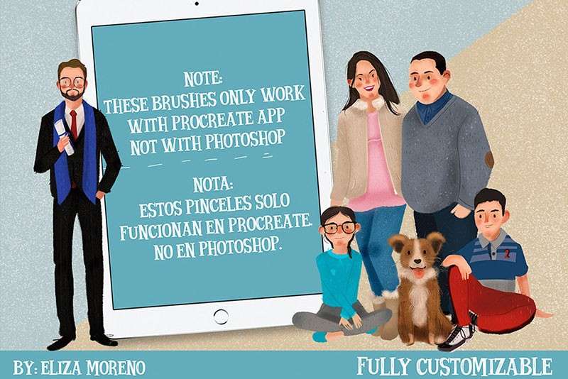 Procreate独特噪点纹理笔刷 笔刷资源 sucaiwan.com