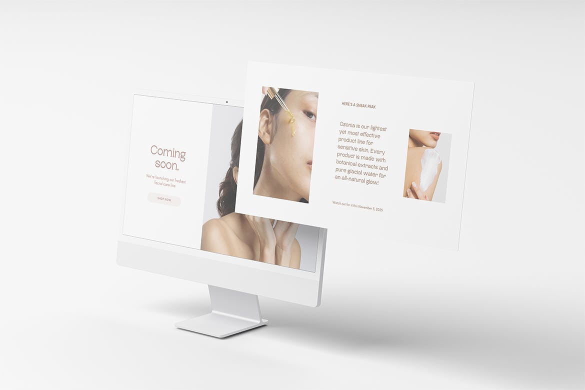 苹果台式电脑iMac屏幕样机 iMac Screen Mockup 样机素材 sucaiwan.com