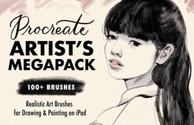 Procreate水彩速写艺术画笔套装