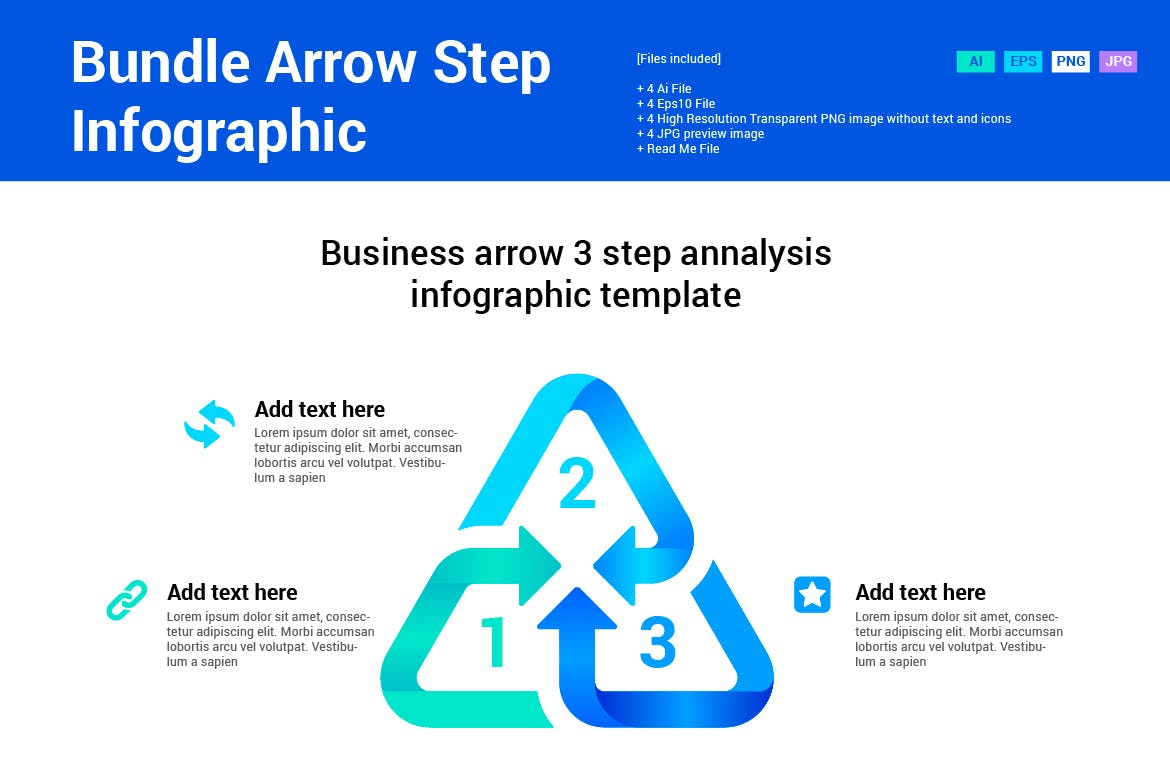 箭头步骤信息图表设计模板 Bundle Arrow Step Infographic 幻灯图表 sucaiwan.com