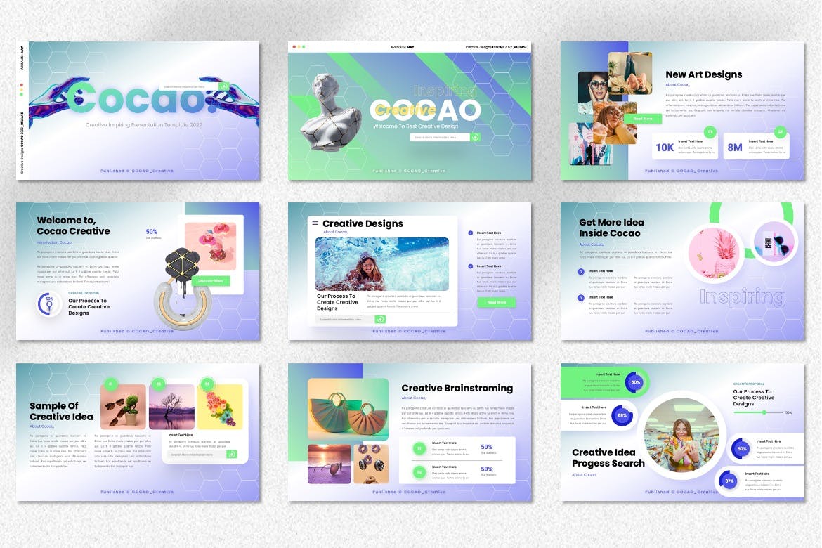 创意激励PPT幻灯片模板 Cocao – Creative Inspiring Powerpoint Templates 幻灯图表 sucaiwan.com