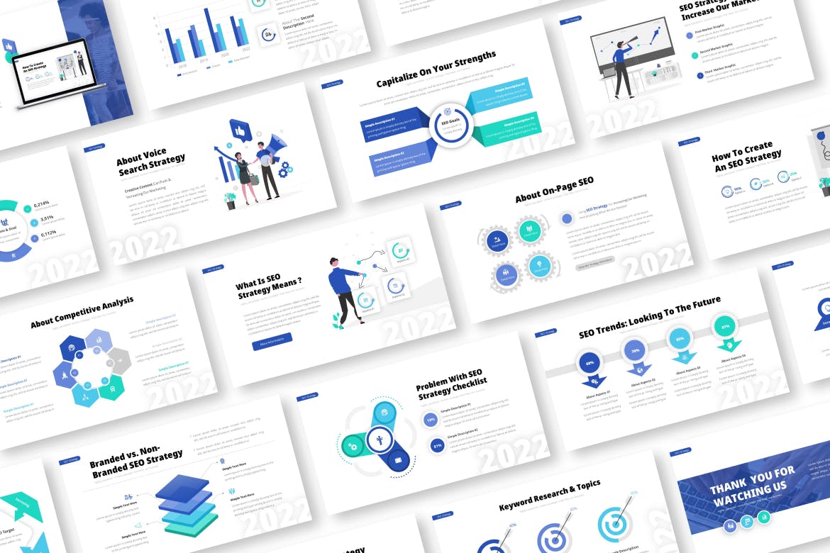 SEO策略信息图表PPT演示文稿 SEO Strategy Infographic Powerpoint Presentation 幻灯图表 sucaiwan.com