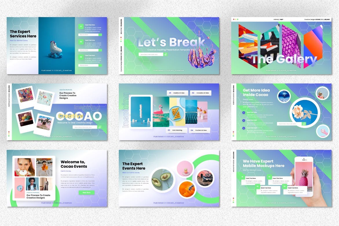 创意激励PPT幻灯片模板 Cocao – Creative Inspiring Powerpoint Templates 幻灯图表 sucaiwan.com