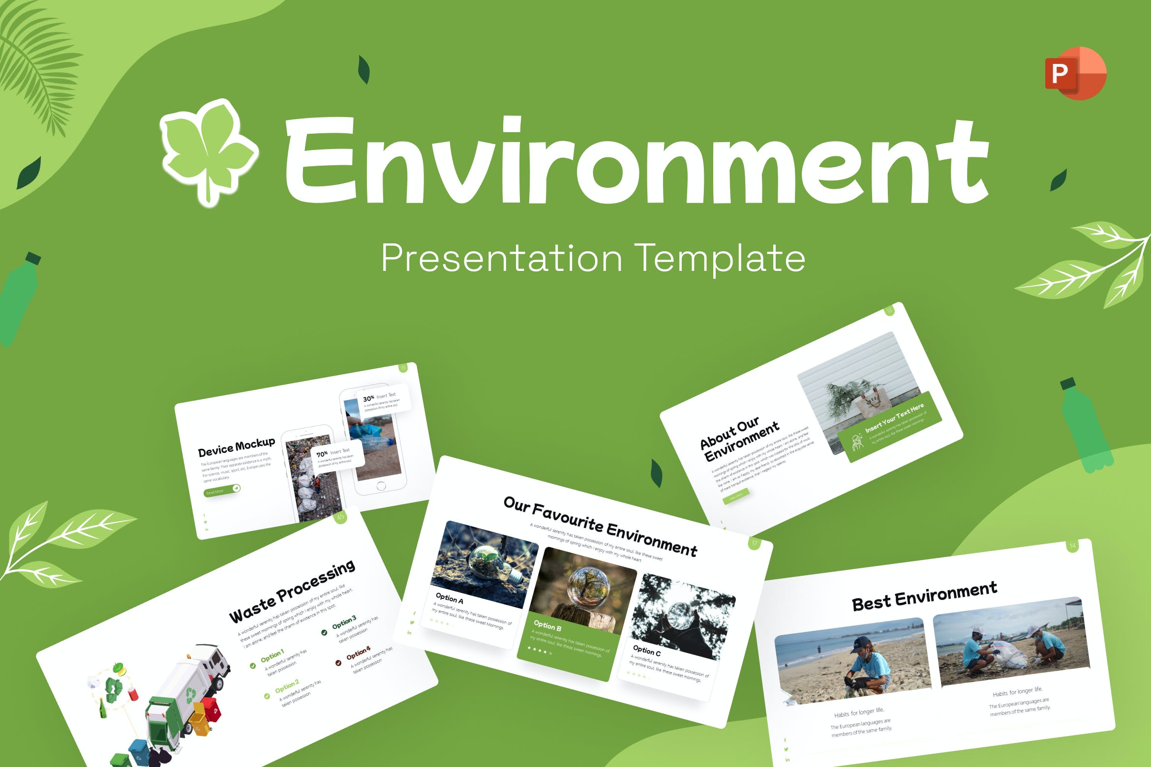 生态环境PPT幻灯片设计模板 Environment Simple PowerPoint Template 幻灯图表 第1张-素材湾丨精选海外优质设计素材资源 生态环境PPT幻灯片设计模板 Environment Simple PowerPoint Template 幻灯图表 sucaiwan.com