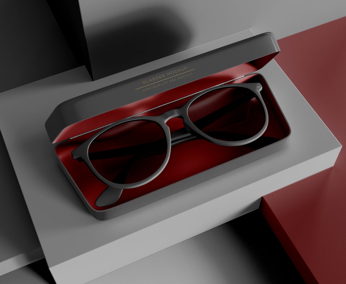 太阳镜眼镜品牌包装设计样机 Sunglasses Mockup 样机素材 sucaiwan.com
