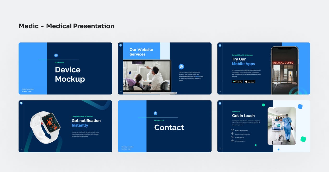 医疗诊所PPT创意模板 Medic – Medical PowerPoint Presentation 幻灯图表 sucaiwan.com