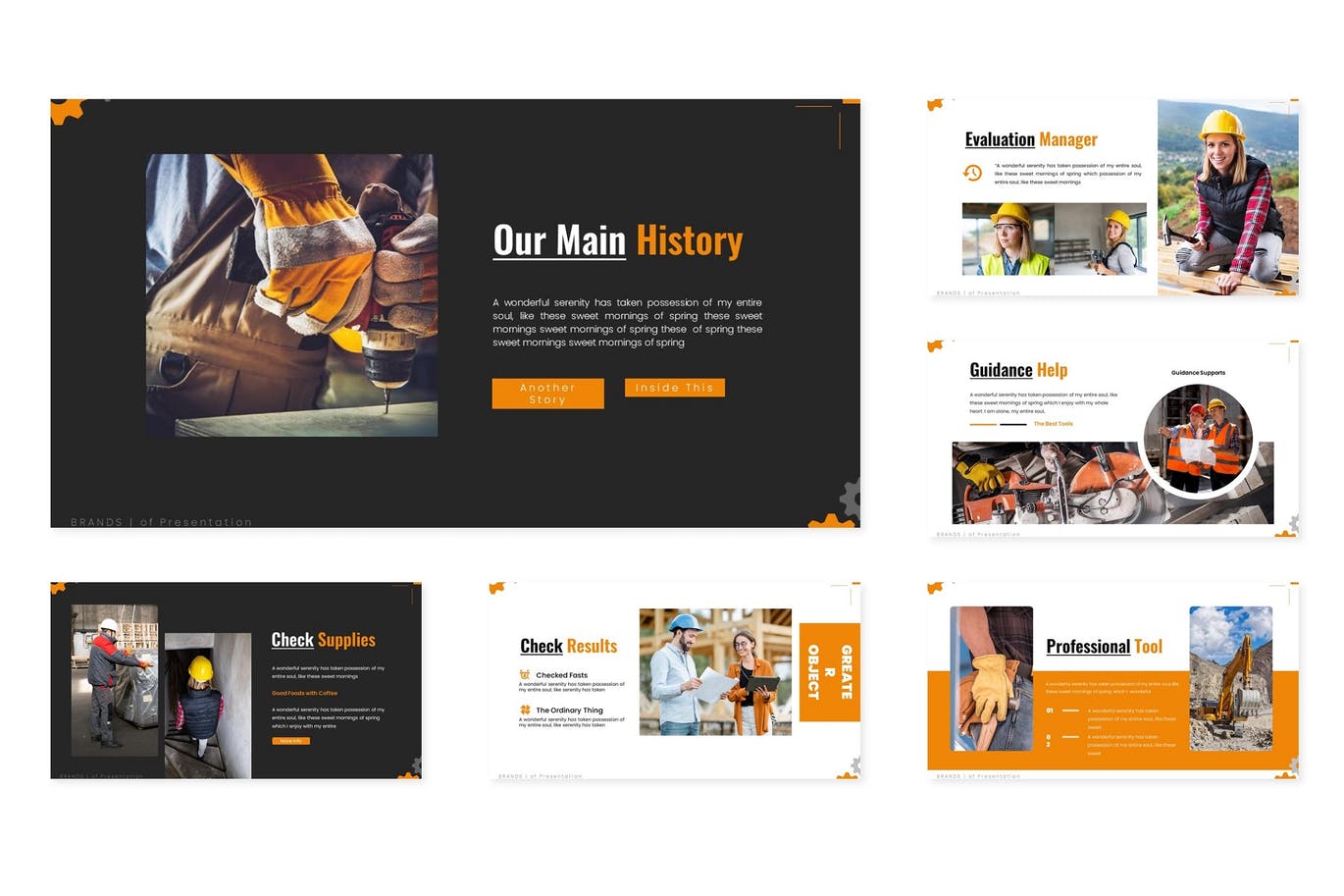 施工项目Powerpoint幻灯片模板 Project Finished – Powerpoint Template 幻灯图表 sucaiwan.com