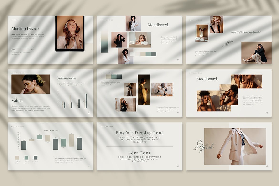 时尚女性品牌PowerPoint演示模板 Gaya – Fashion Presentation PowerPoint 幻灯图表 第4张-素材湾丨精选海外优质设计素材资源 时尚女性品牌PowerPoint演示模板 Gaya – Fashion Presentation PowerPoint 幻灯图表 sucaiwan.com