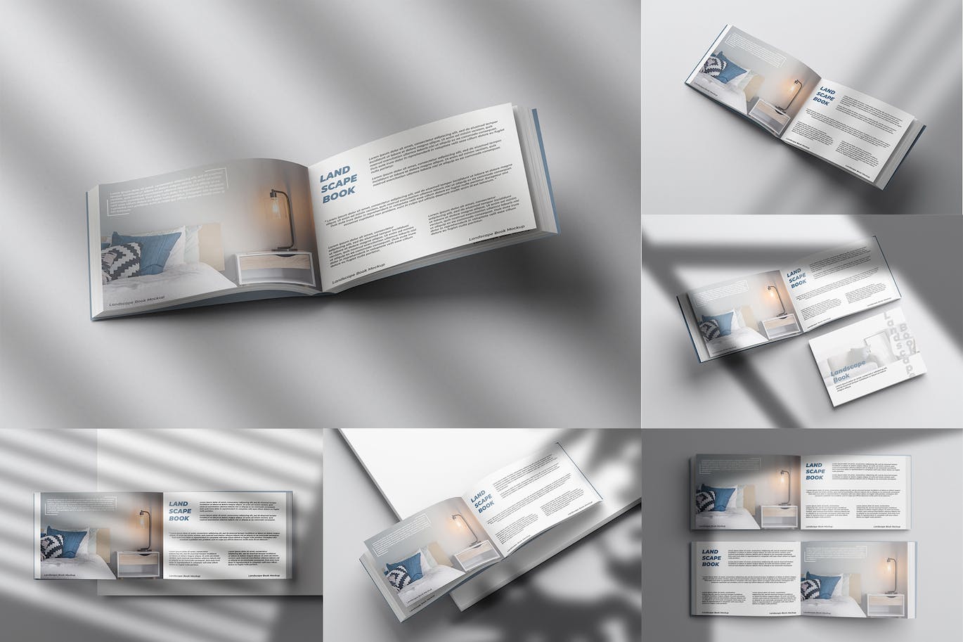 横版宣传册书籍样机模板 Landscape Book Mockup 样机素材 sucaiwan.com