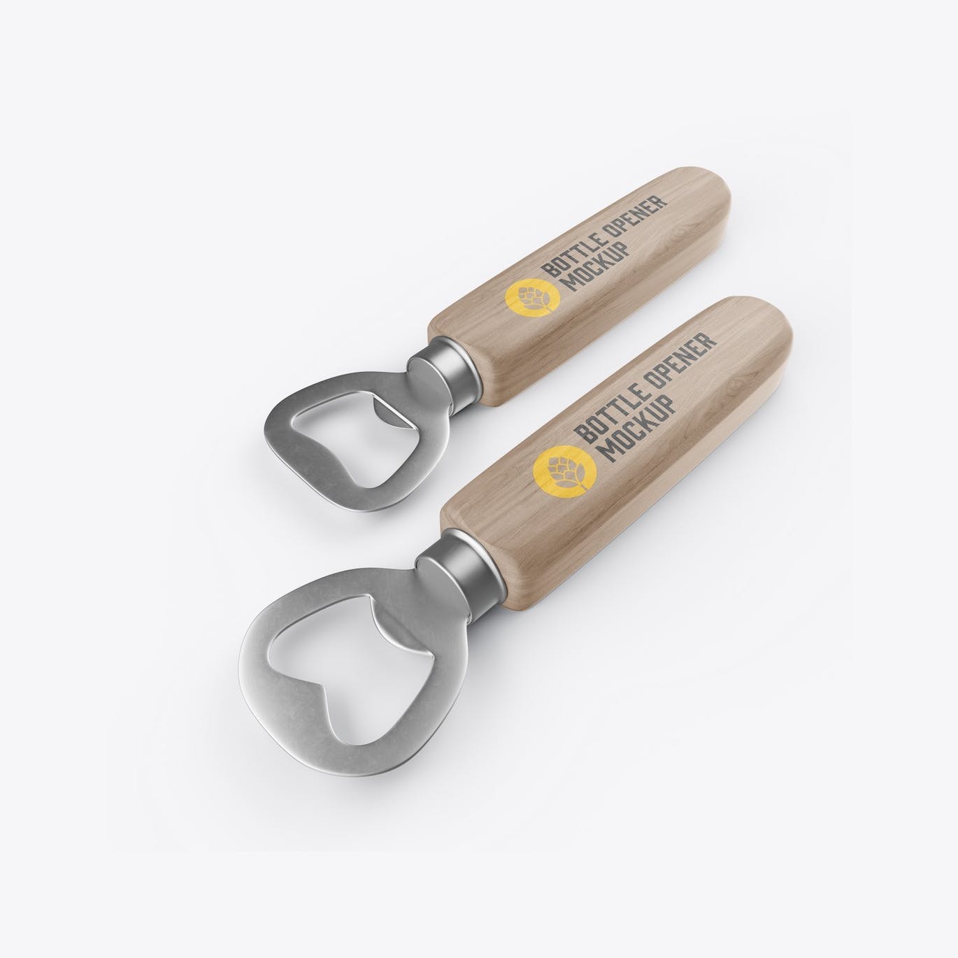 木手柄开瓶器包装设计样机 Wooden Opener Mockup 样机素材 sucaiwan.com