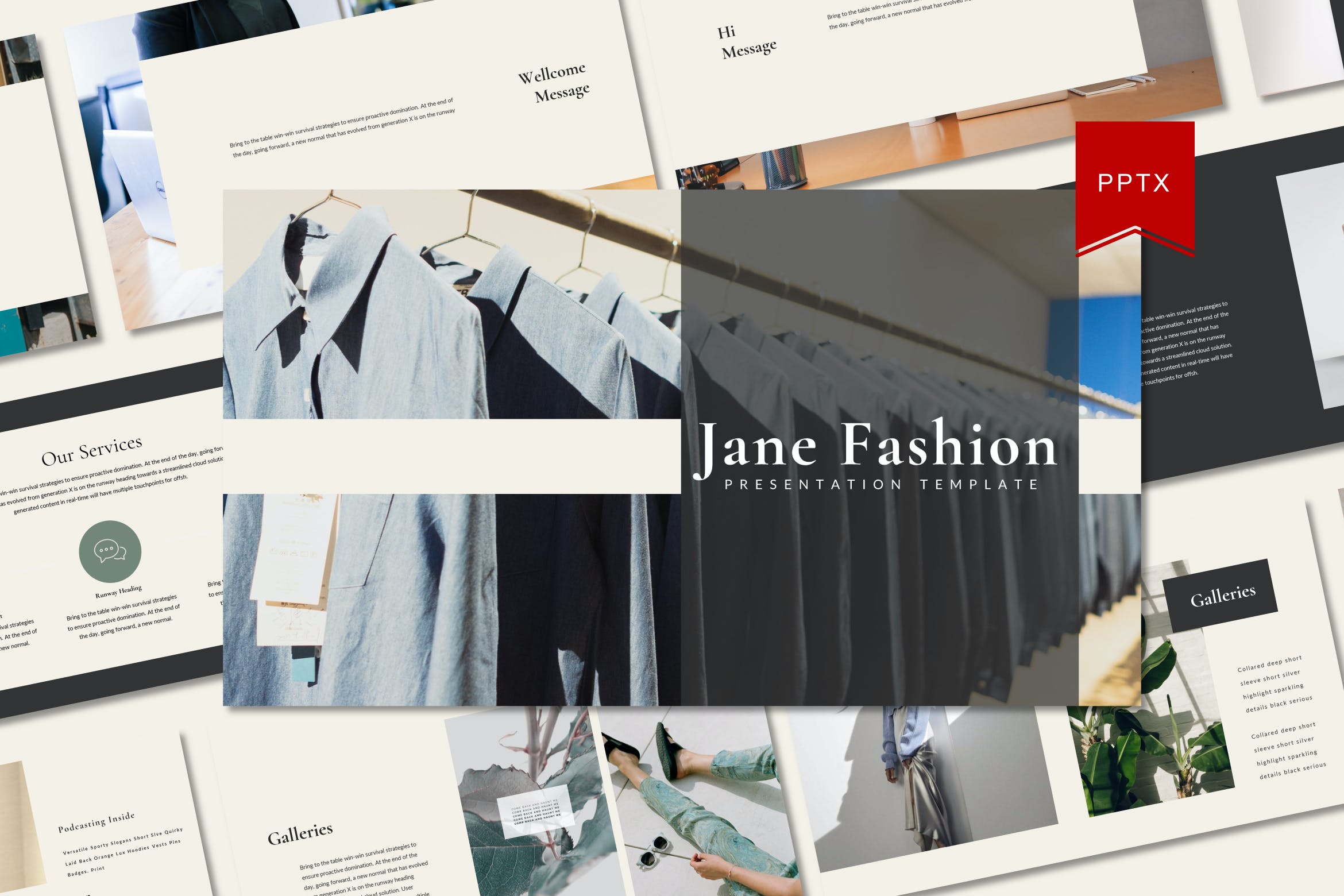 简约时尚服装品牌PowerPoint演示模板 Jane Fashion Powerpoint Template 幻灯图表 第1张-素材湾丨精选海外优质设计素材资源 简约时尚服装品牌PowerPoint演示模板 Jane Fashion Powerpoint Template 幻灯图表 sucaiwan.com