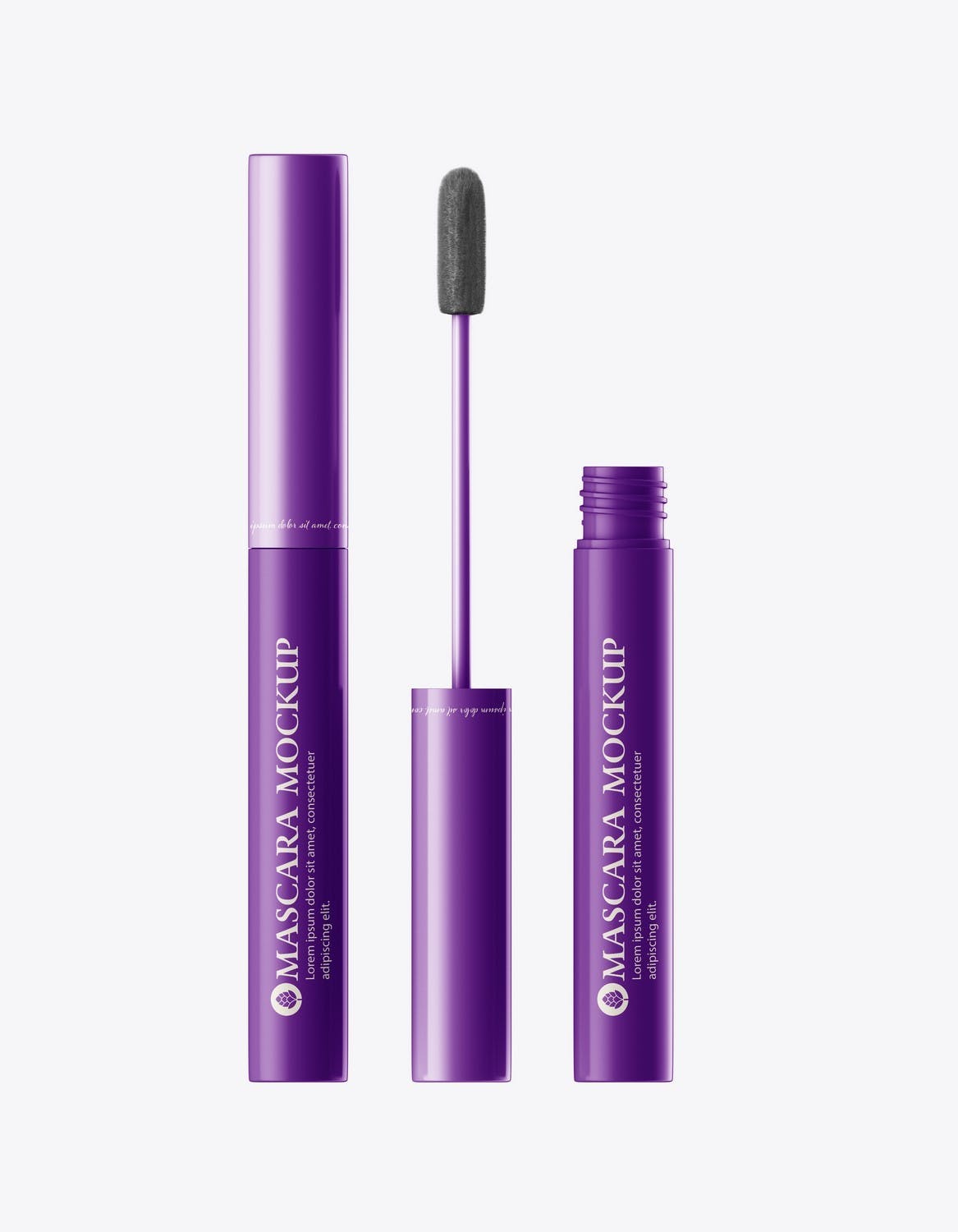 美妆化妆品唇釉唇彩品牌包装设计样机 Set of cosmetic Tubes Mockup 样机素材 sucaiwan.com