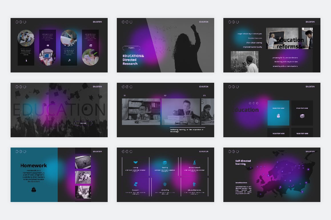 教育多用途演示文稿PPT模板 Education PowerPoint Template 幻灯图表 sucaiwan.com