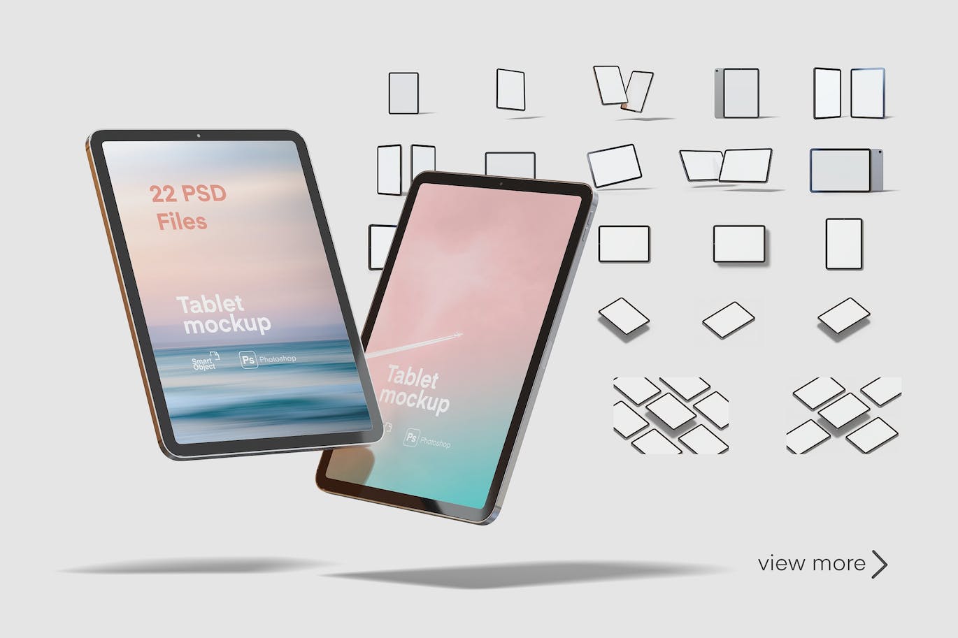 iPad Air 2022款苹果平板电脑样机 iPad Air 2022 Mockups 样机素材 sucaiwan.com