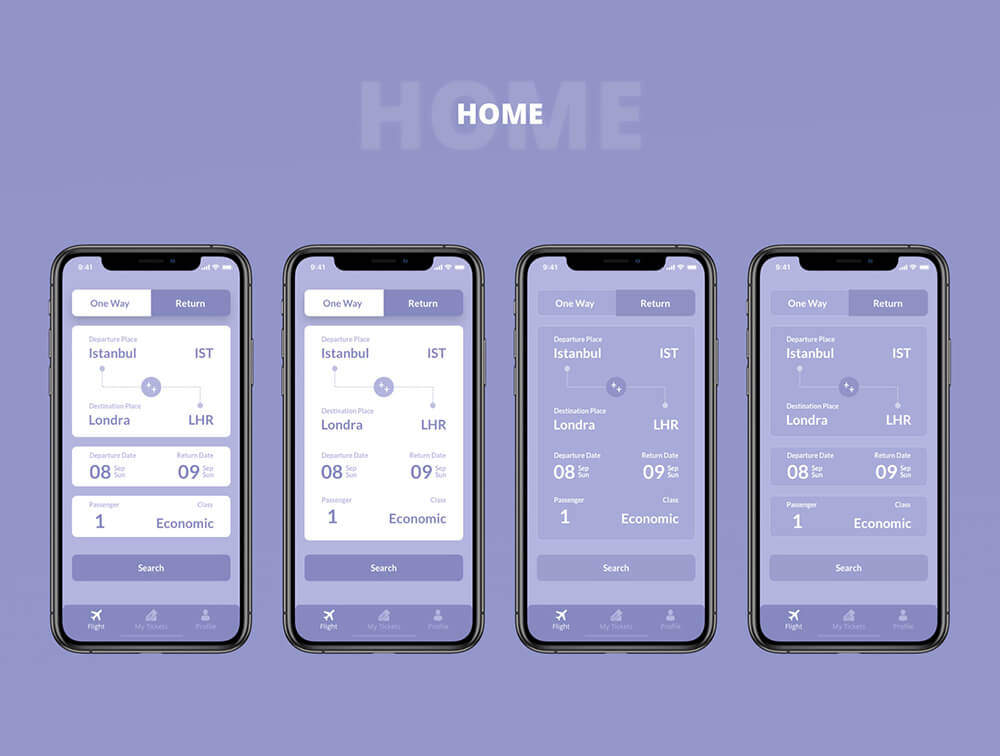 航班在线机票App UI模板 APP UI sucaiwan.com