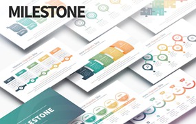 里程碑信息图表PPT模板 Milestone – PowerPoint Infographics Slides