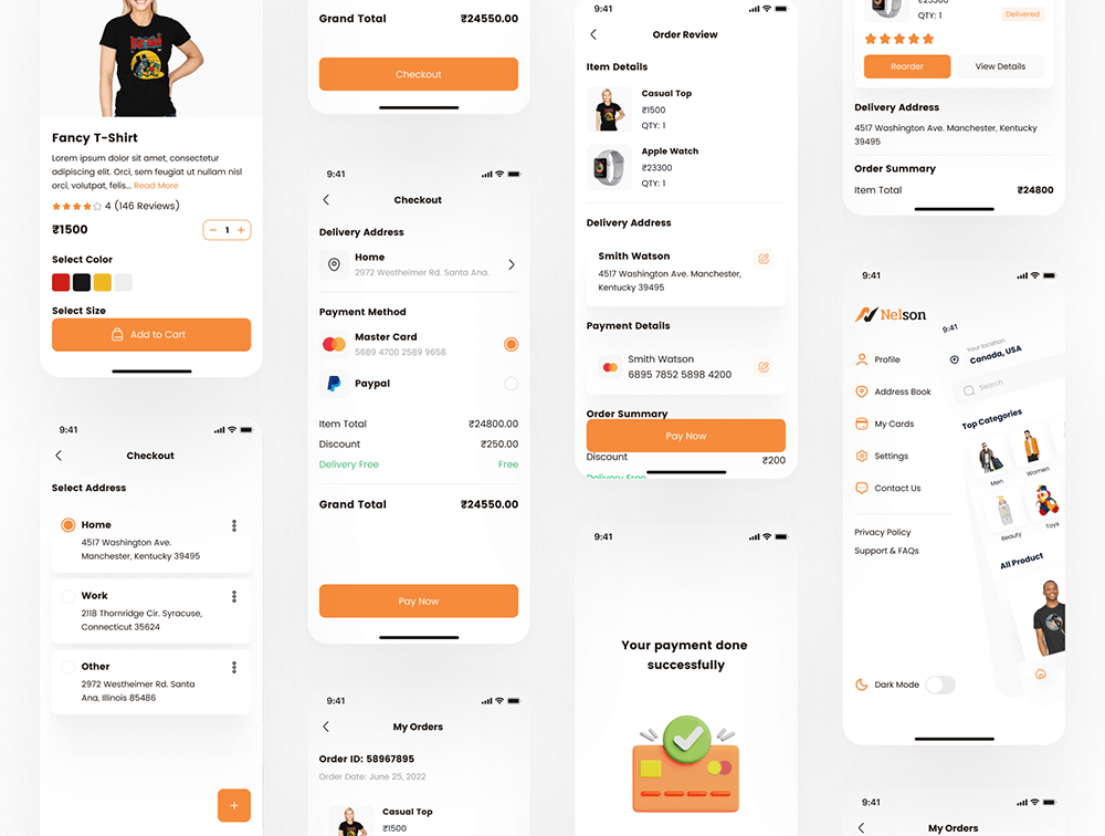 电子商务App应用程序UI套件 APP UI sucaiwan.com