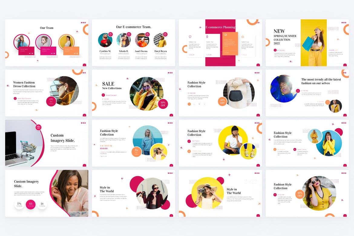 电子商务创意PPT模板下载 E-Commerce Creative PowerPoint Template 幻灯图表 sucaiwan.com