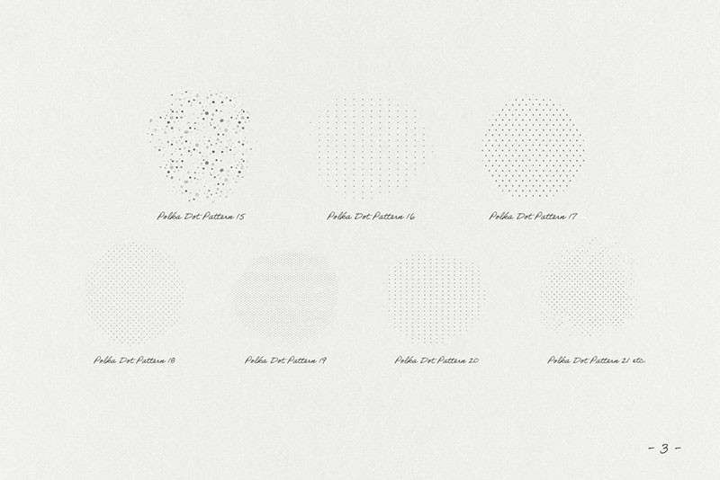 波尔卡圆点图案Procreate笔刷 笔刷资源 sucaiwan.com