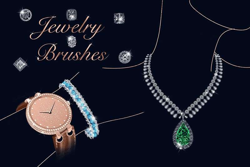 珠宝饰品设计动态PS笔刷 笔刷资源 sucaiwan.com