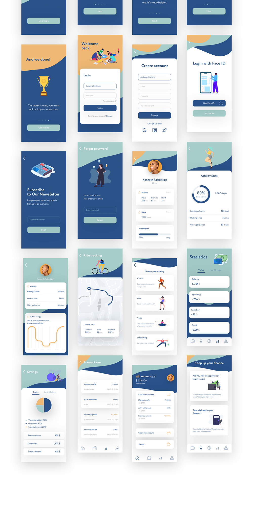 智能跟踪追踪App应用iOS UI用户界面套件 APP UI sucaiwan.com