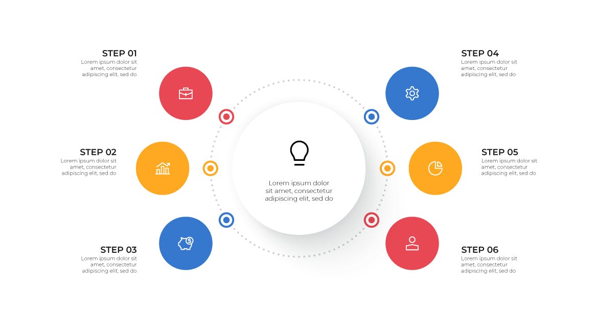 数据可视化信息图表元素集v9 Infographics Elements Set 09 幻灯图表 sucaiwan.com