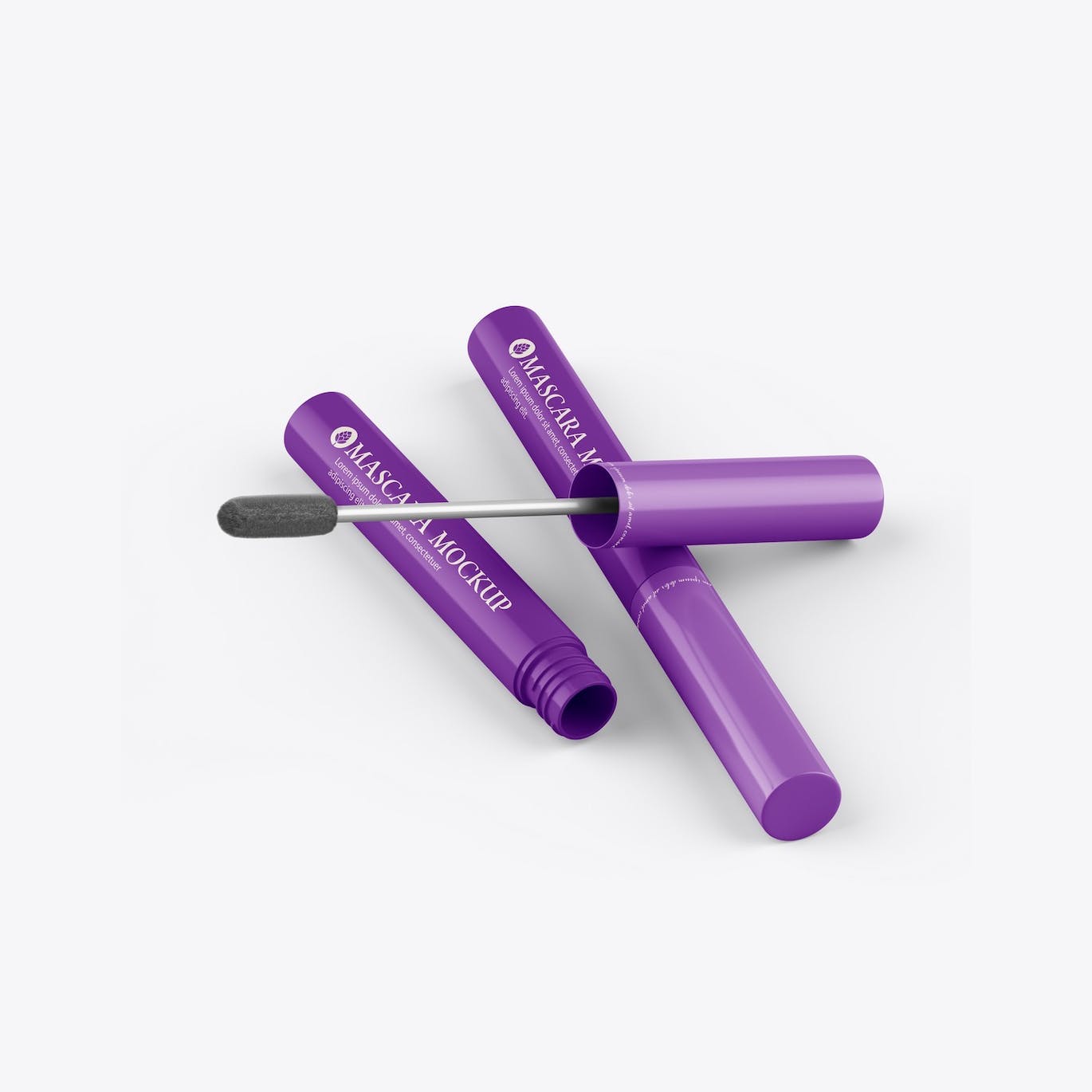 美妆化妆品唇釉唇彩品牌包装设计样机 Set of cosmetic Tubes Mockup 样机素材 sucaiwan.com