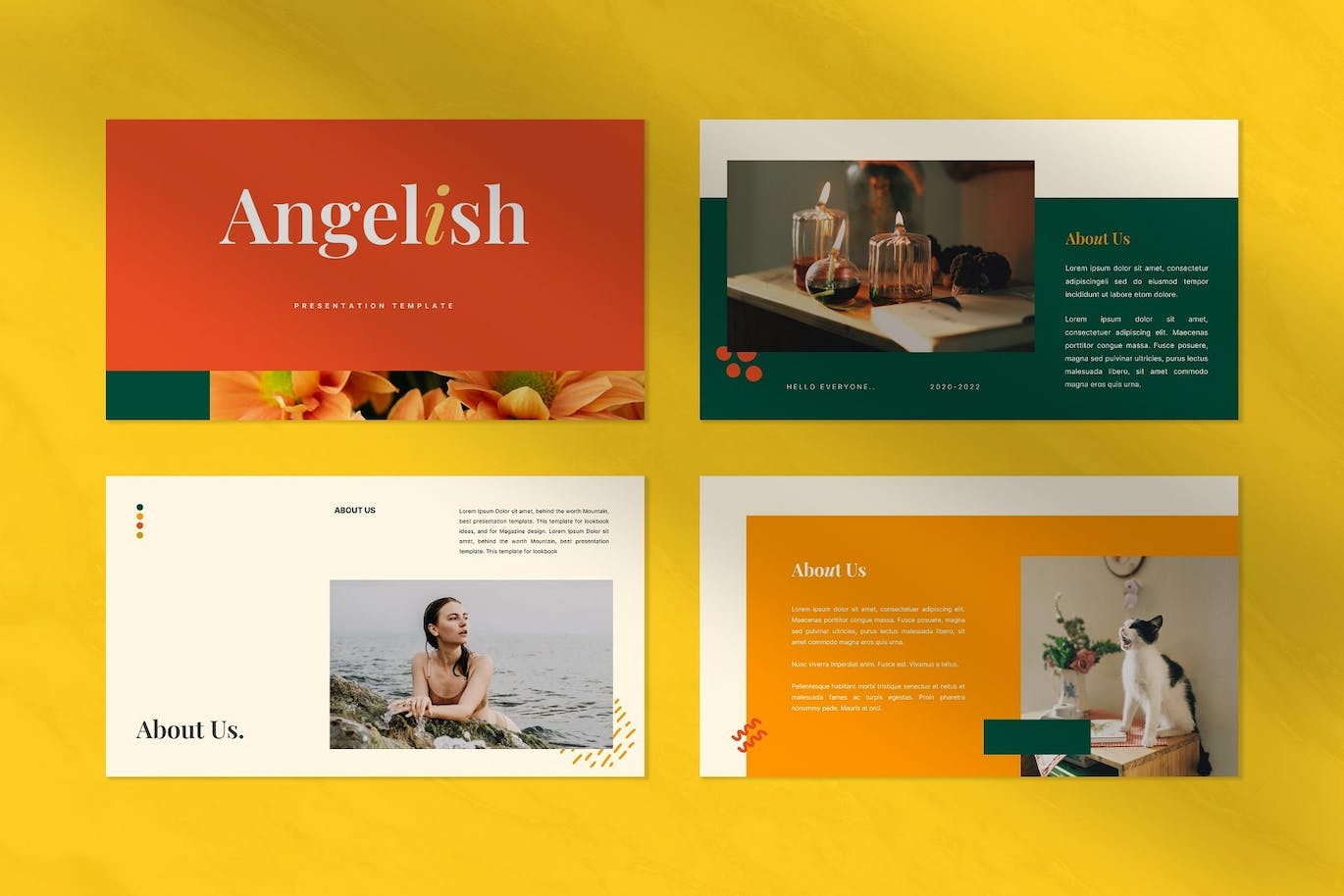 创意时尚宣传材料Powerpoint模板 Angelish – Creative Fashion Angelish Powerpoint 幻灯图表 sucaiwan.com