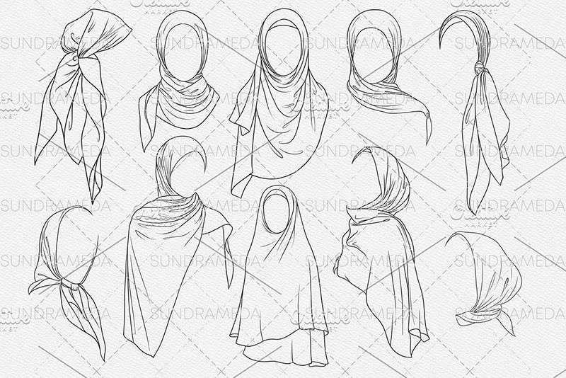 40个女性头饰Procreate笔刷 笔刷资源 sucaiwan.com