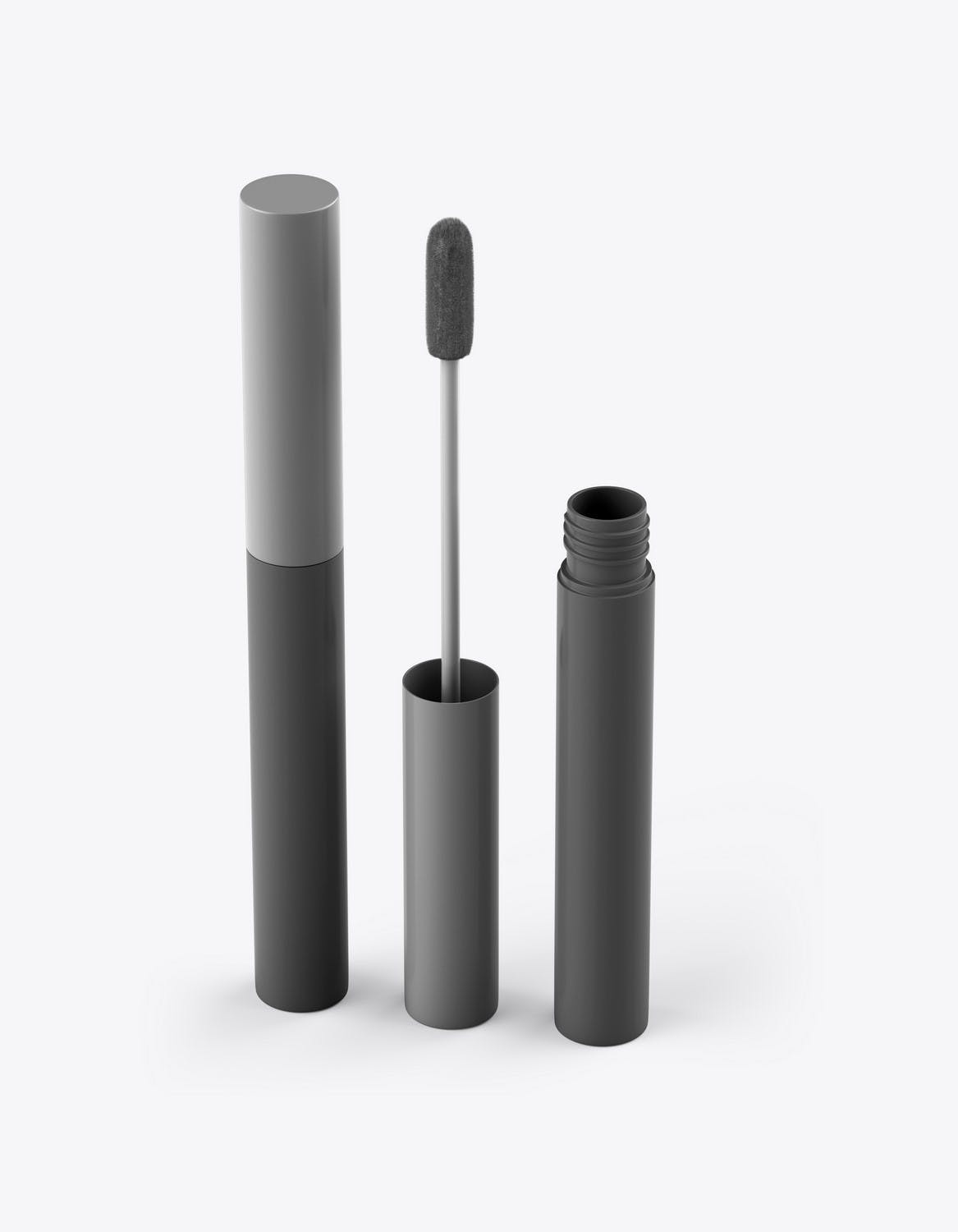 美妆化妆品唇釉唇彩品牌包装设计样机 Set of cosmetic Tubes Mockup 样机素材 sucaiwan.com