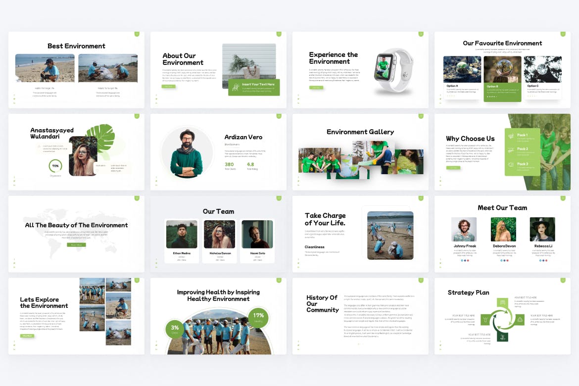 生态环境PPT幻灯片设计模板 Environment Simple PowerPoint Template 幻灯图表 第2张-素材湾丨精选海外优质设计素材资源 生态环境PPT幻灯片设计模板 Environment Simple PowerPoint Template 幻灯图表 sucaiwan.com