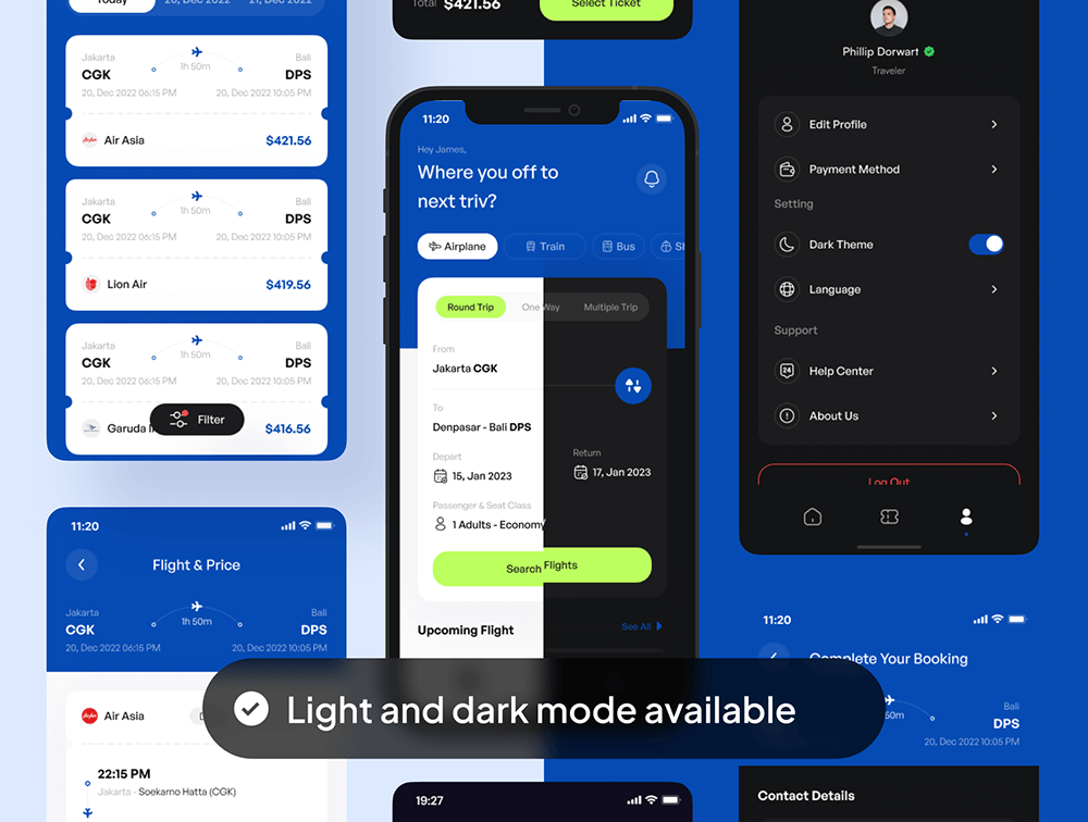 航班预订App应用程序UI套件 APP UI sucaiwan.com