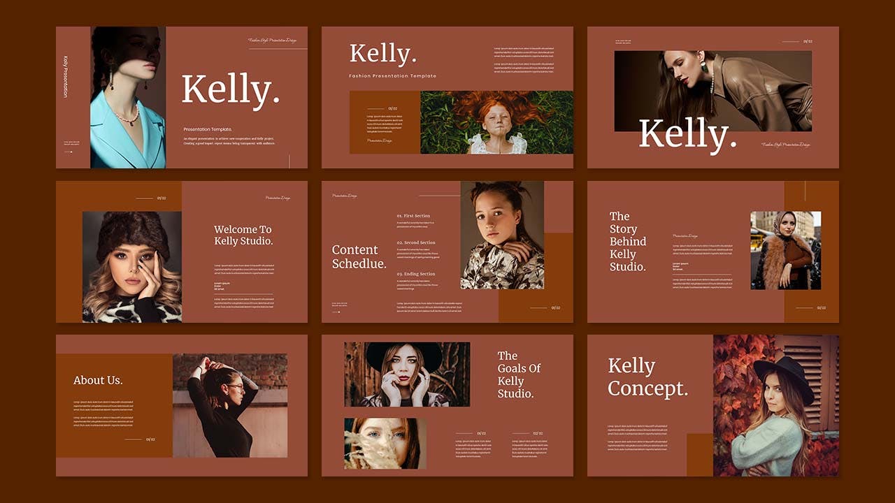 时装展示PPT模板 Kelly – Fashion Presentation PowerPoint Template 幻灯图表 第3张-素材湾丨精选海外优质设计素材资源 时装展示PPT模板 Kelly – Fashion Presentation PowerPoint Template 幻灯图表 sucaiwan.com