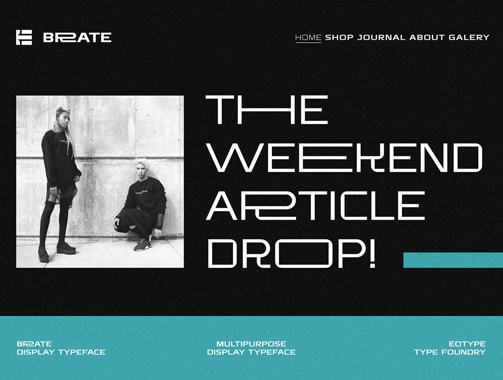 现代怪诞显示字体 设计素材 sucaiwan.com