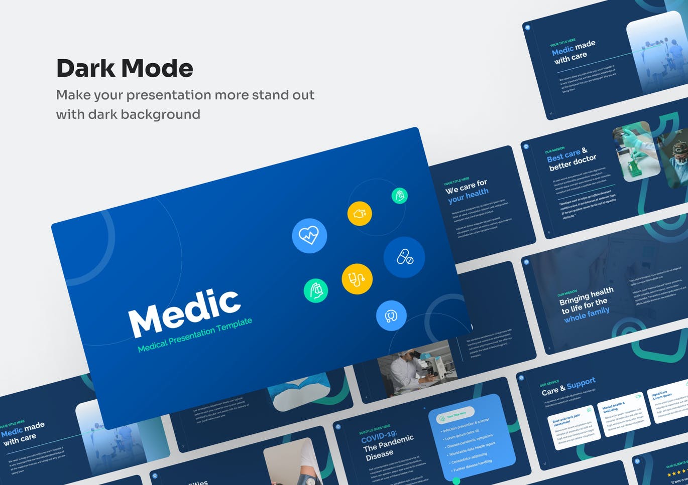 医疗诊所PPT创意模板 Medic – Medical PowerPoint Presentation 幻灯图表 sucaiwan.com