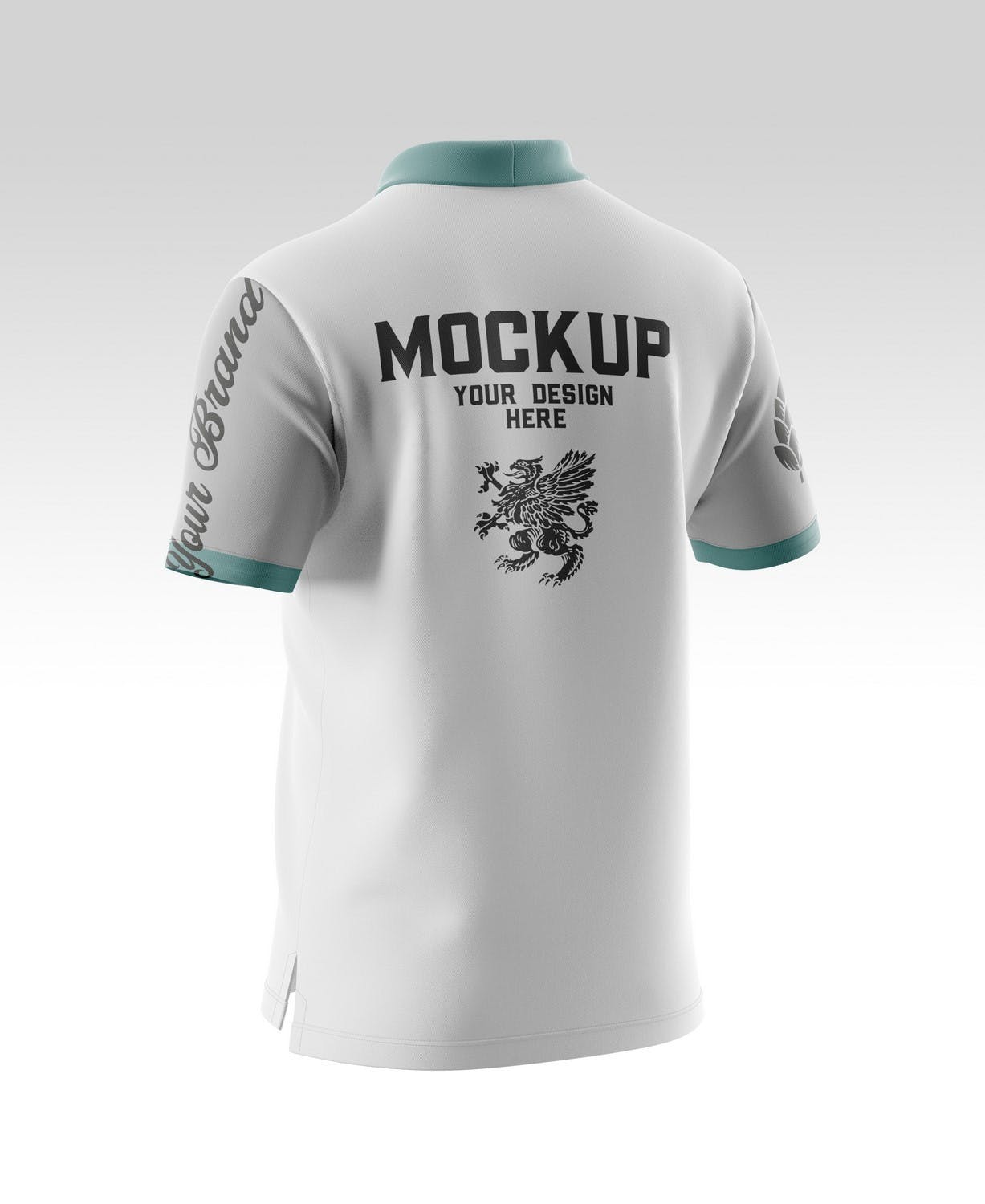 经典男式短袖Polo衫设计样机模板 Classic Men’s Short Sleeve Polo Shirt Mockup 样机素材 sucaiwan.com