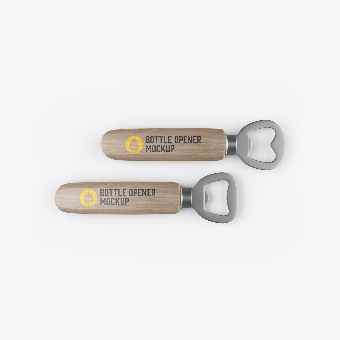 木手柄开瓶器包装设计样机 Wooden Opener Mockup 样机素材 sucaiwan.com