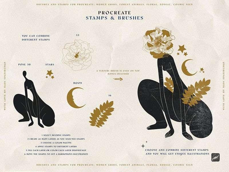 150个古典唯美抽象艺术图案PS笔刷 笔刷资源 sucaiwan.com