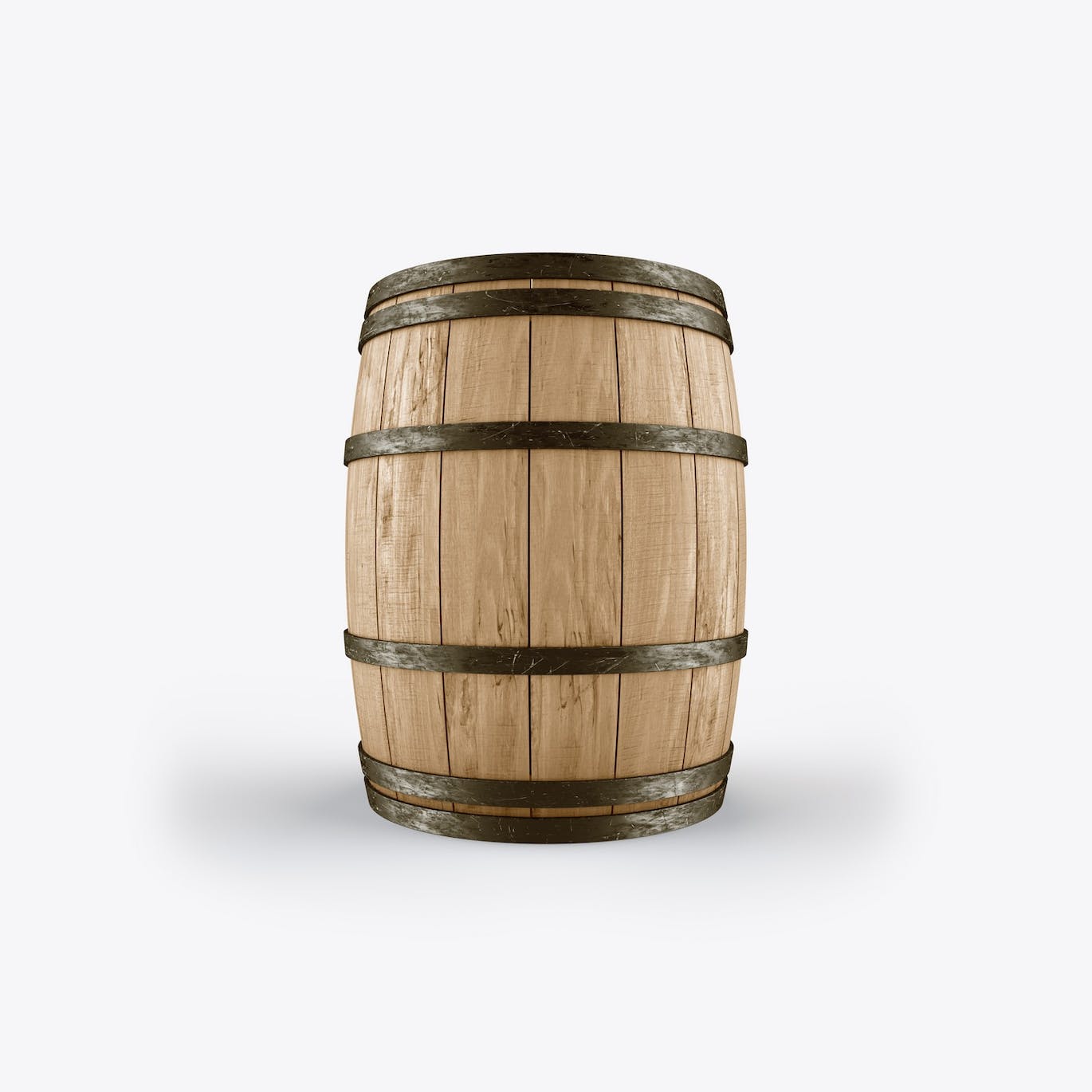 木桶酒桶Logo设计样机 Set Wooden Barrels Mockup 样机素材 sucaiwan.com