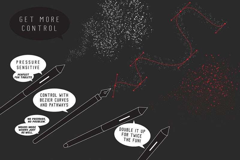 50个颗粒噪点纹理AI笔刷 笔刷资源 sucaiwan.com