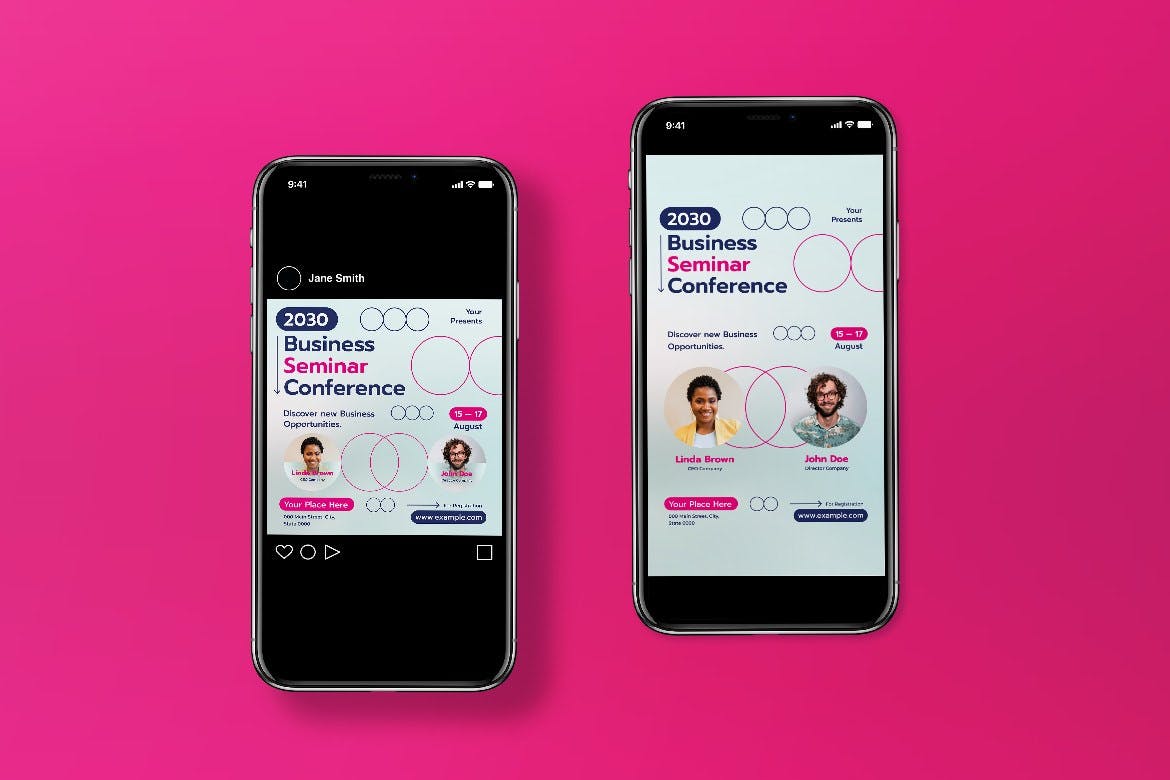 商业研讨会宣传单设计 Business Seminar Flyer Set 设计素材 sucaiwan.com