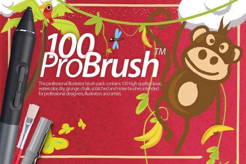 100个专业绘画AI笔刷 笔刷资源 sucaiwan.com