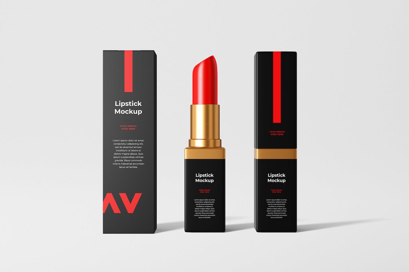 化妆品口红品牌包装设计样机 Lipstick Mockup 样机素材 sucaiwan.com